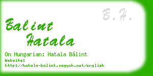 balint hatala business card